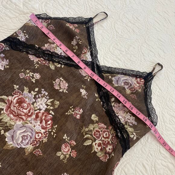 Brock Collection x H&M Large Womens Maxi Slip Dress Lace Trim Floral side slits - Picture 8 of 10